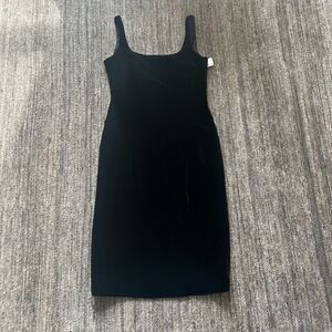 Vintage 90's Oscar De La Renta Black Velvet Dress, Size 4, NWT